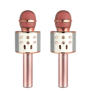 

2PCS Bluetooth Karaoke Microphone Wireless Microphone Professiona Handheld Portable Speaker Home KTV Player Singing Recorder Mic