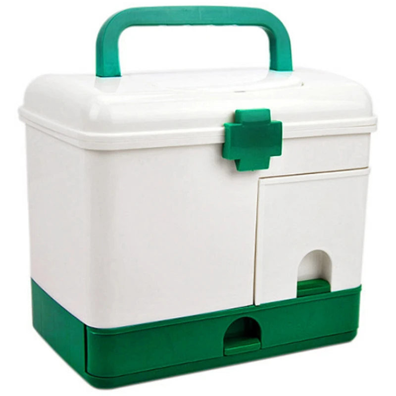 

Large Family First Aid Kit Box Medicine Storage Box Plastic Drug Gathering Organizer Boxes Storage Container