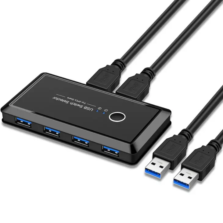 USB переключатель селектор 4 порта USB 3,0 распределительный коммутатор для ПК Сканер Принтер