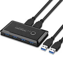 USB переключатель селектор 4 порта USB 3,0 распределительный коммутатор для ПК Сканер Принтер