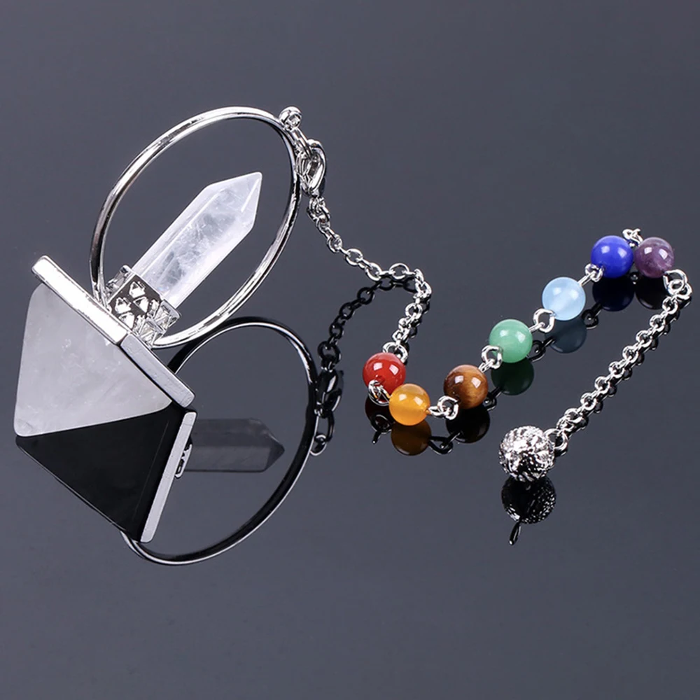 

Natural Quartz Crystal Pyramid Energy Generator Pendulum Chakra Crystal Prism Wands Point Meditation Healing Crystal Stone