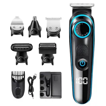 

5 in 1 Electric Hair Clippers for Men Nose Beard Trimmer Cordless USB Rechargeable Multifunctional Razor Kit