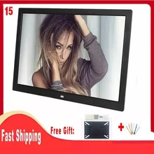 Free shipping 15 Inch 1280 x 800 / 16:9 LED Widescreen Suspensibility Digital Photo Frame with Holder& remote control