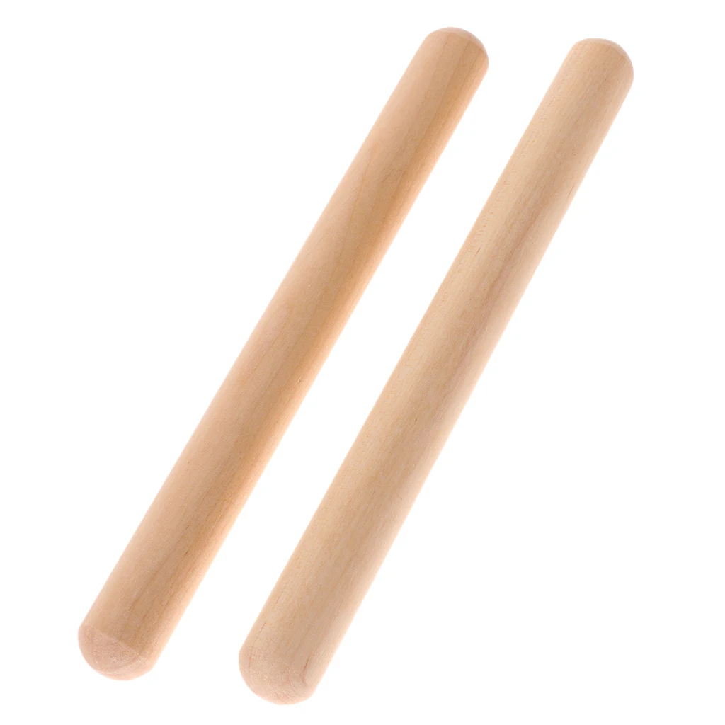 Pair of Percussion Wooden Claves, Classic Wood Drum Sticks Drumsticks Student Kids Drum Sticks Musical Parts Accessory