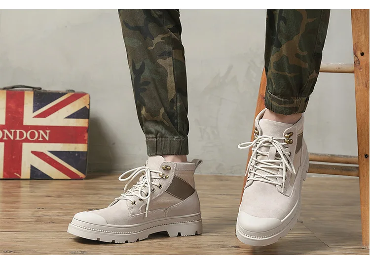 Men's shoes Martin boots men's fashion desert boots high top lace up tooling boots