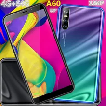 A60 Quad core สมาร์ทโฟน 6.0 "HD IPS 4 กรัม + 64G ROM 5MP + 13MP ด้านหน้า/ด้านหลังกล้องโทรศัพท์มือถือ Android ราคาถูก celular ปลดล็อค ...(China)