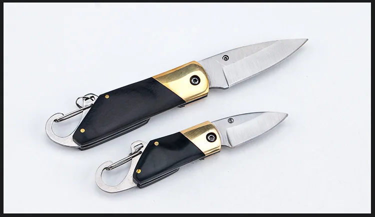 Hardness 55HRC Tactical Knife 3CR13 Blade Outdoor Folding Knife Survival Pocket Steel+ Wood+ Copper Handle Camping HuntingTool
