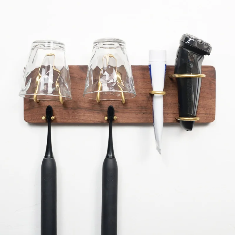 solid wood cup electric toothbrush small tooth cup suction type free