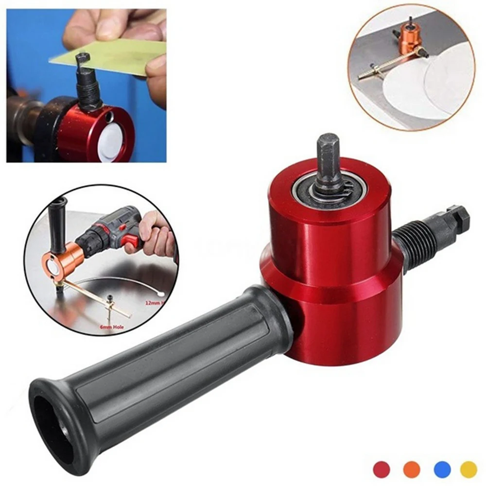 

Metal Sheet Cutter Double Head Sheet Nibbler Saw Cutter Tool Electric Drill Attachment Metal Plate Punching Scissors Cutter