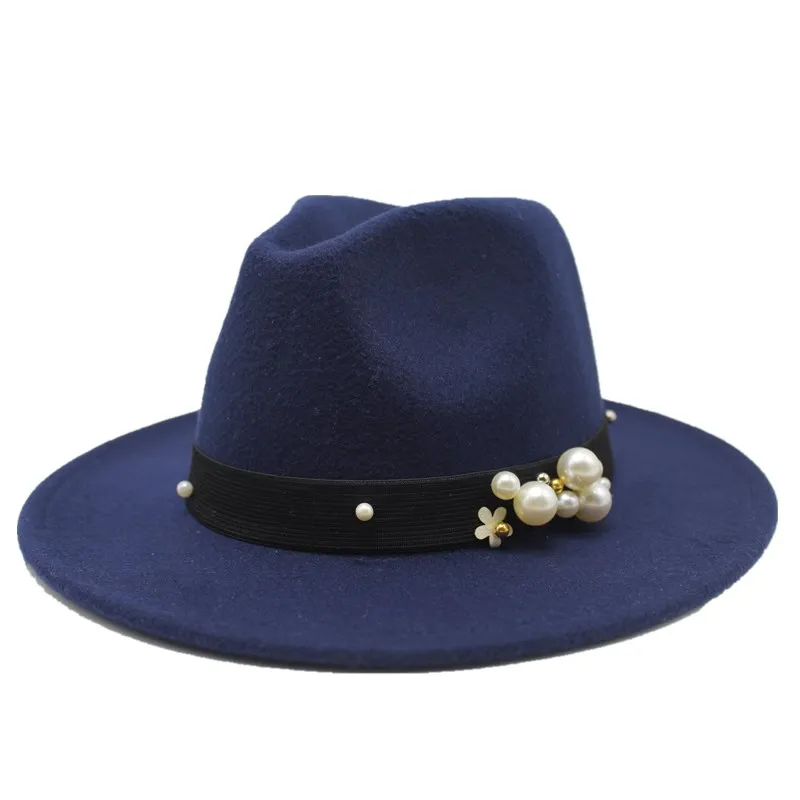Seioum 14 цветов Женская фетровая шляпа с широкими полями Имитация шерстяная шляпа шляпы в стиле джаз шляпа Классическая фетровая мягкая женская шляпа в форме колпака верхняя шапка