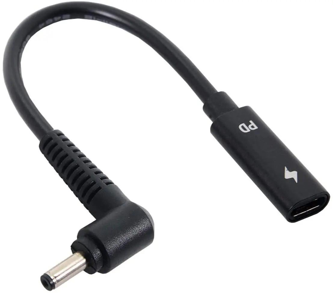 

Гнездовой кабель Type-C USB-C для зарядки PD постоянного тока, подходит для ноутбука 18-20 в (4,0x1,3 мм)