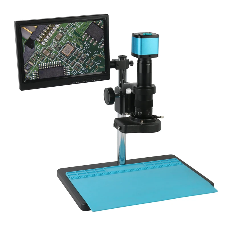 Industrial Microscope Camera Microscope Camera US Plug 48mp+180X FHD 48MP for HDMI USB Digital Industrial Microscope Camera Set AC100‑240V Jewelry for Microelectronics Molds Watches 