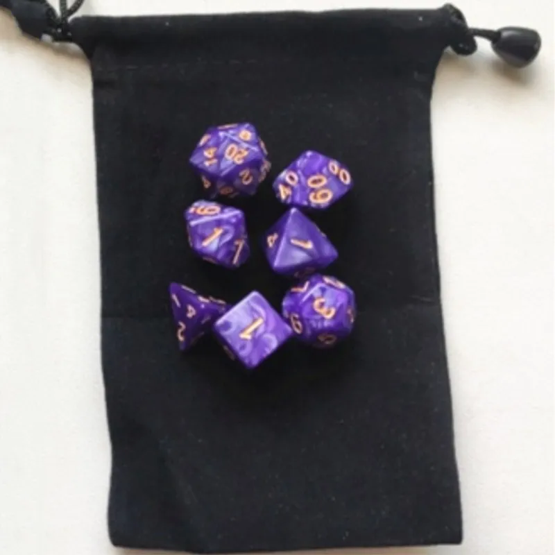 Dice Bag 1PC Black Flannel Dedicated Dice Bag Board Games Dice Package Protection Bag Multi-functional Jewelry Organizer Drawstring