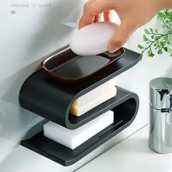 

Creative Soap Box Wall-mounted Bathroom Free Punch Household Tray Soap Box Shelf