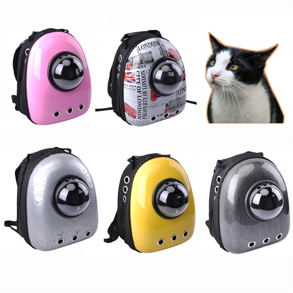Сумка для кошек, маленький рюкзак для собак, дорожная уличная сумка, Космический рюкзак, безопасный ПК, Прозрачная Круглая скатерть, регулируемый прочный Оксфордский ремень