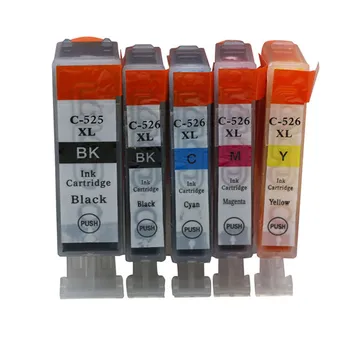 

5 Colors Ink Cartridge pgi 525xl cli 526xl Compatible For Canon Pixma MG6250 MG8150 MG5150 MG5250 IP4850 IP4950 MX715 MX885