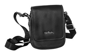 

Mini tracolla uomo PIERRE CARDIN nera in vera pelle borsello con patta F522