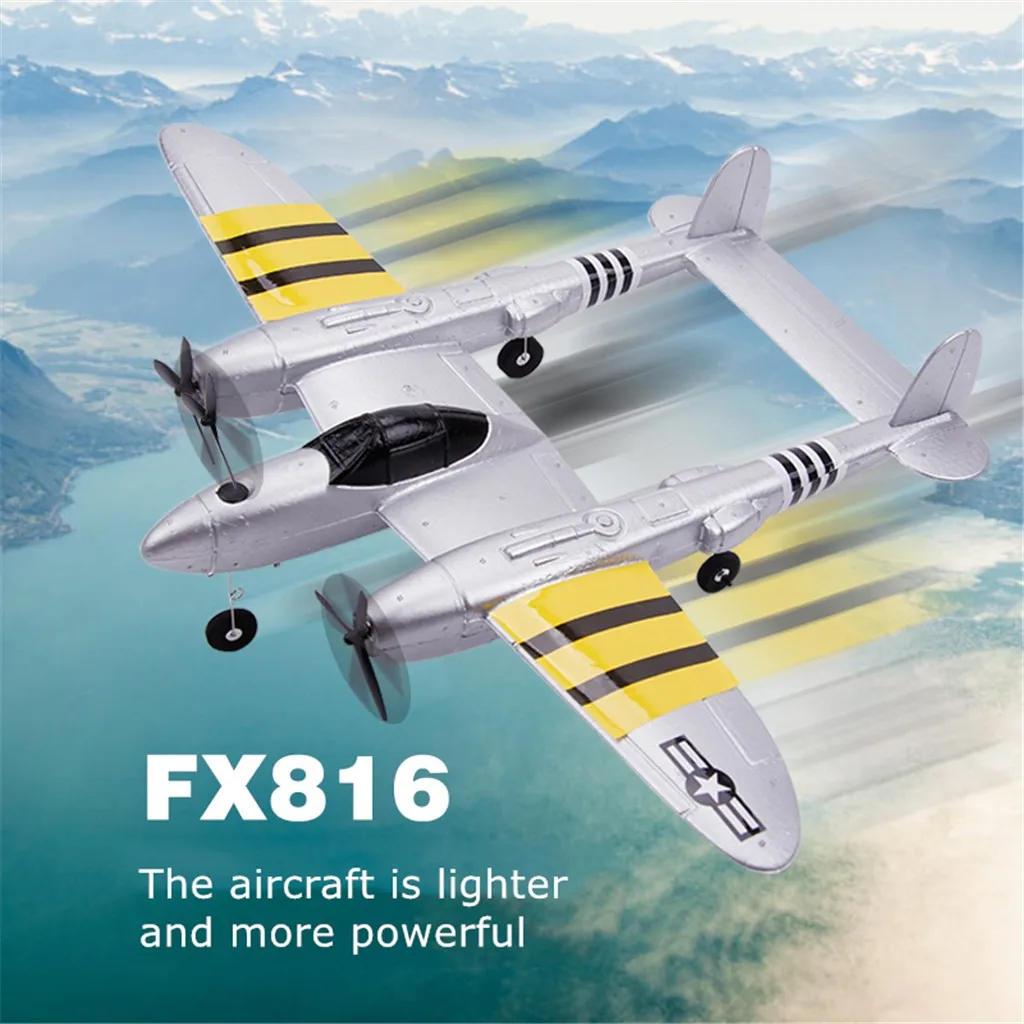 FX-816 P38 2,4 GHz Wingspan RC Fighter авиасимулятор модель самолета открытый летные игрушки для детей мальчиков Игрушки для детей