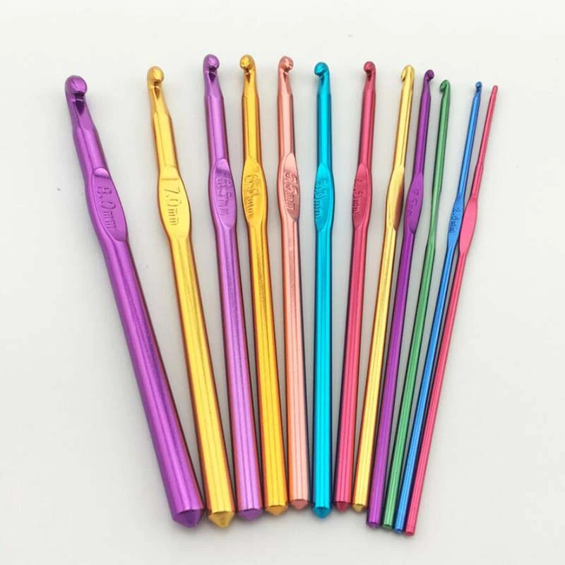 Crochet Hook Set Handle Knitting Needles 2.5mm 3mm 3.5mm 4mm 4.5mm 5mm