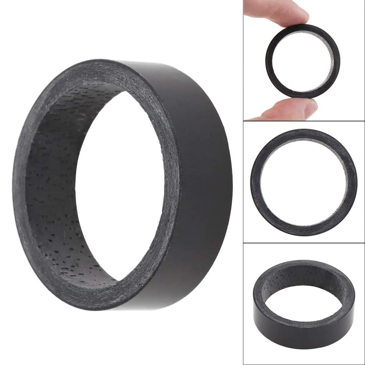 10mm High Strength Full Carbon Fibre Bike Fork Headset Spacer Road Mountain Bicycle for 1 1/8"(28.6mm) Stem | Спорт и
