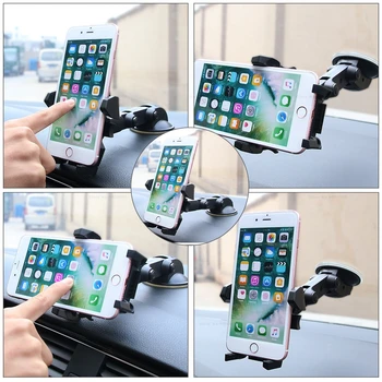 

Phone Holder 360 Rotation Mount in Car Stand For Samsung No Magnetic Support Mobile Phone Sucker Car Phone Bracket For iPhone