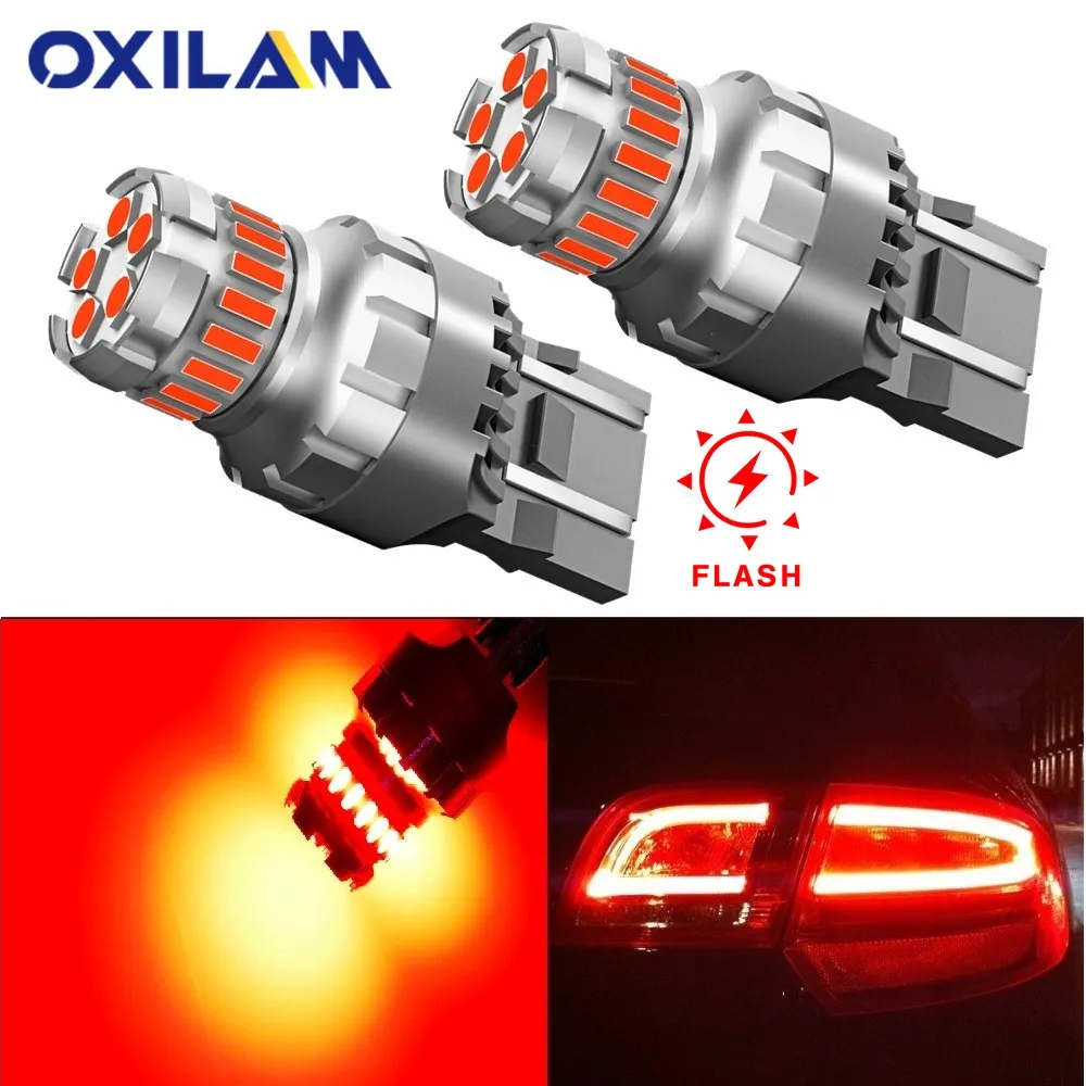 2 шт. 3157 светодиодные лампы T20 W21W W21/5W Led WY21W 7440 светодиодный LED Canbus без ошибок P27/7W с