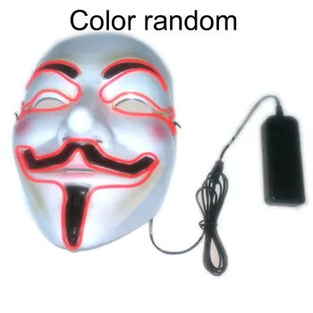 

2019 Halloween LED Luminous Mask Masquerade Mask Horror Terror Cold Light Masks Halloween Festival Party Hot Costume Play Prop