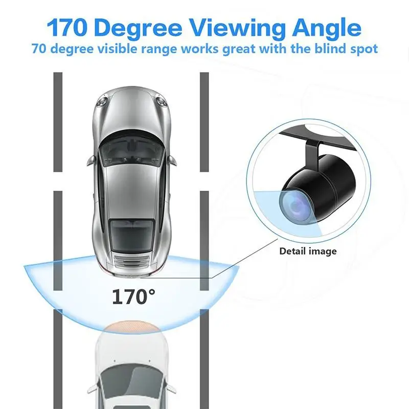 HD Car Rear View Camera Upgrade Reversing Vehicle Camera For Car Reverse Camera 170 Degree Wide Viewing Angle Parking Cameras