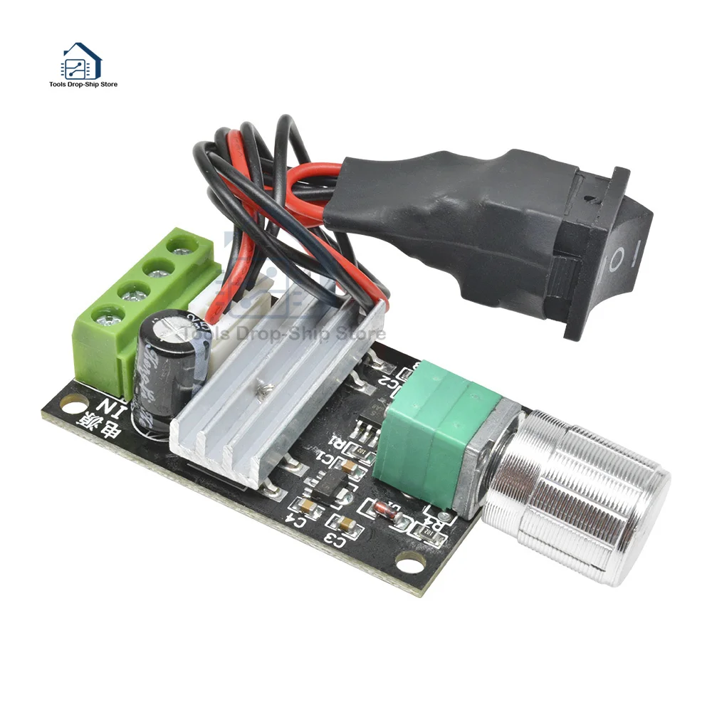 9V 12V 24V 3A 80W DC Motor Speed Controller (PWM) Speed Adjustable Reversible Control Potentiometer Switch