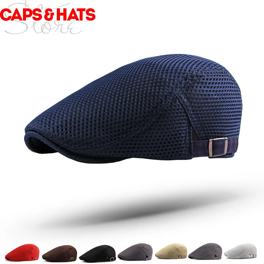 

2019 Summer Mesh Berets Caps For Women Sitka Painter Berets Boina Berret Casquettes French Hat Beret Homme Black Blue Hat