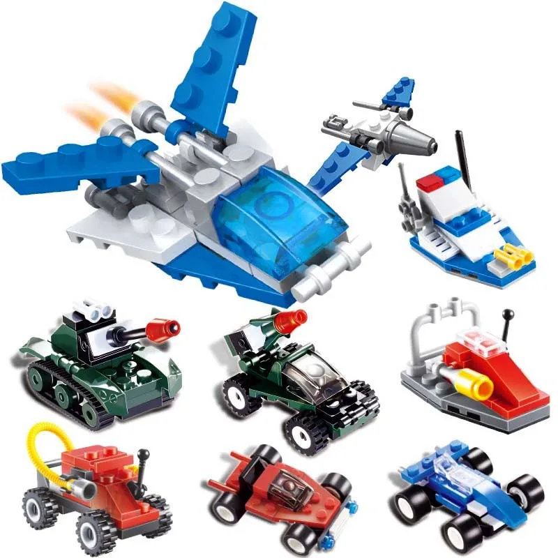 

Mini Toy Car Small Airplane Assembling Building Block Toys Assembling Small Particle Building Blocks Intellectual Children Gift