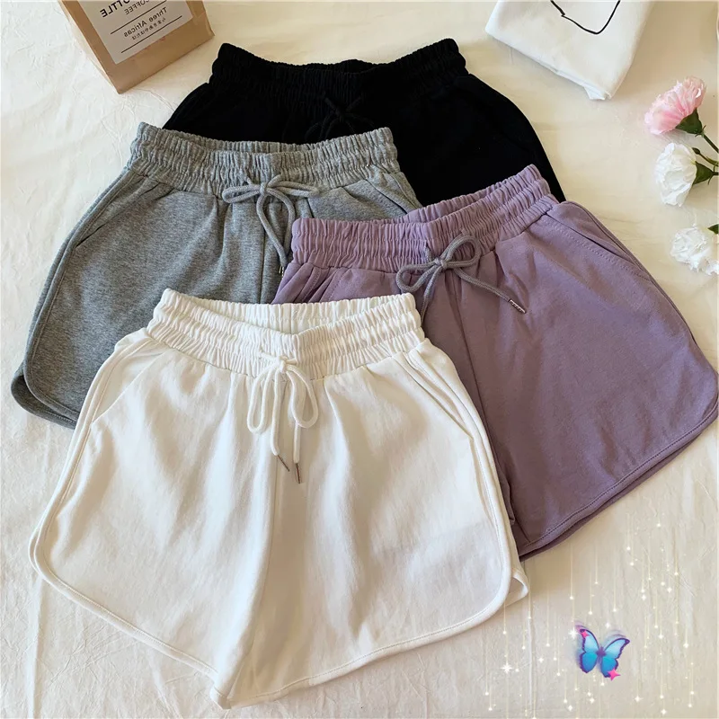 

Wasteheart Summer Women Fashion Black Purple Shorts Tie Fly Sexy Shorts Formal High Waist Street Style Biker Sports Casual Short