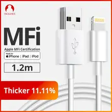 Snowkids для MFi Lightning Кабель USB 2 шт./лот для iPhone 11 X XR XsMax 8 7 6 5 зарядное устройство iOS13 Синхронизация данных Подарочная защита