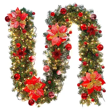

Xmas LED Tree Hanging Ornament Rattan Colorful Decoration For Christmas Party рождественские украшения Adornos navideños