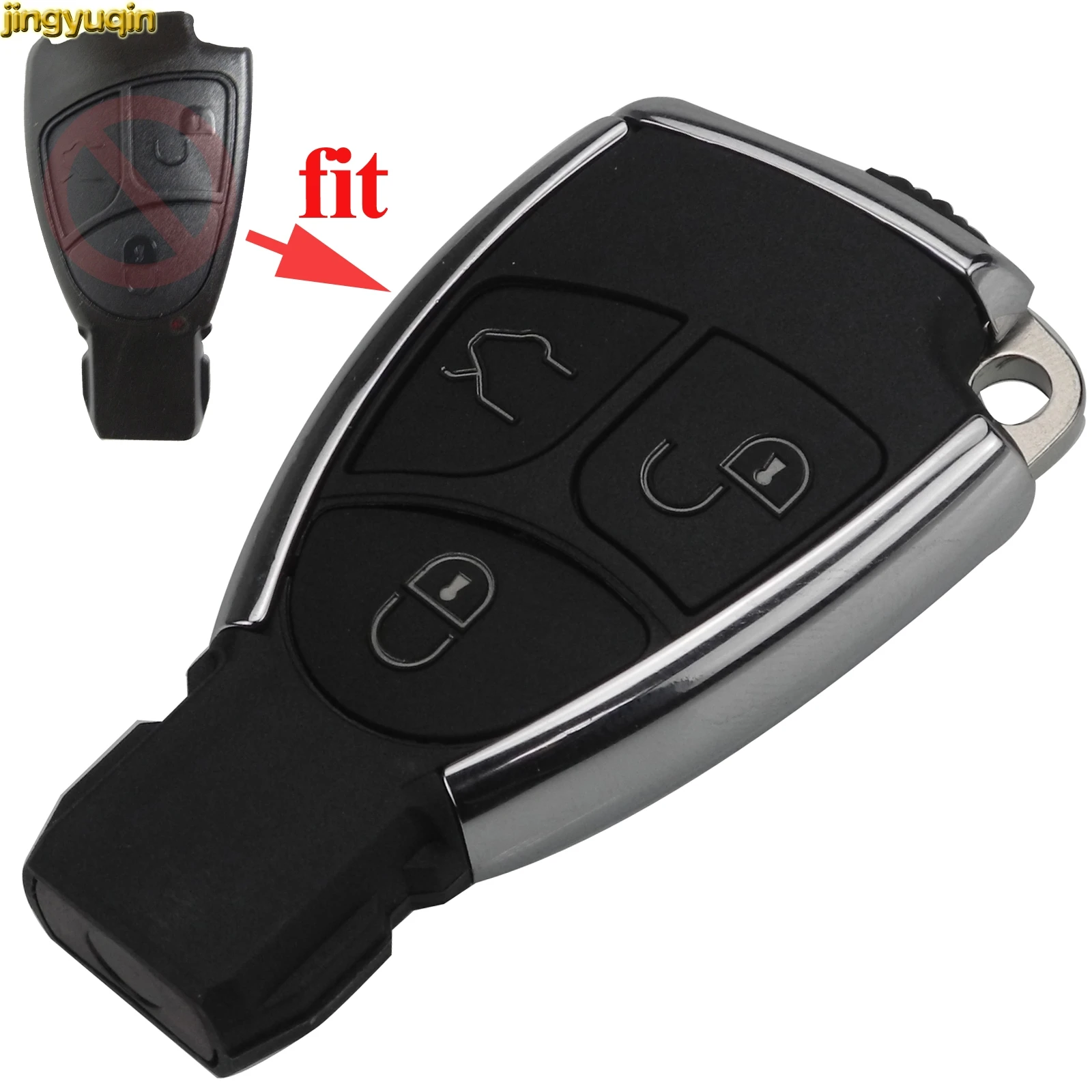 Modified Smart Remote Key Shell Fob 2 Button for Mercedes-Benz C E B S Class ML 