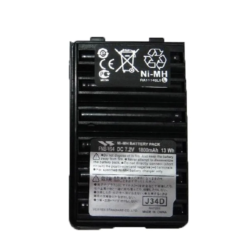 Fnb-V94 Fnb-83 Ni-MH батарея для Yaesu Ft-270R Ft-60R Vertex Vx-160 Vx-168 Vx-180 Vx-210 Vxa-220 Vx-414 Vx-417 Hx-370S Hx-270 |