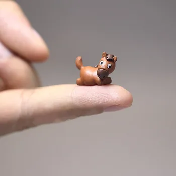 

Model Decoration Brown Pony Plastic Doll Cartoon Q Version Cute Thing Mini Animal Home Decoration Model