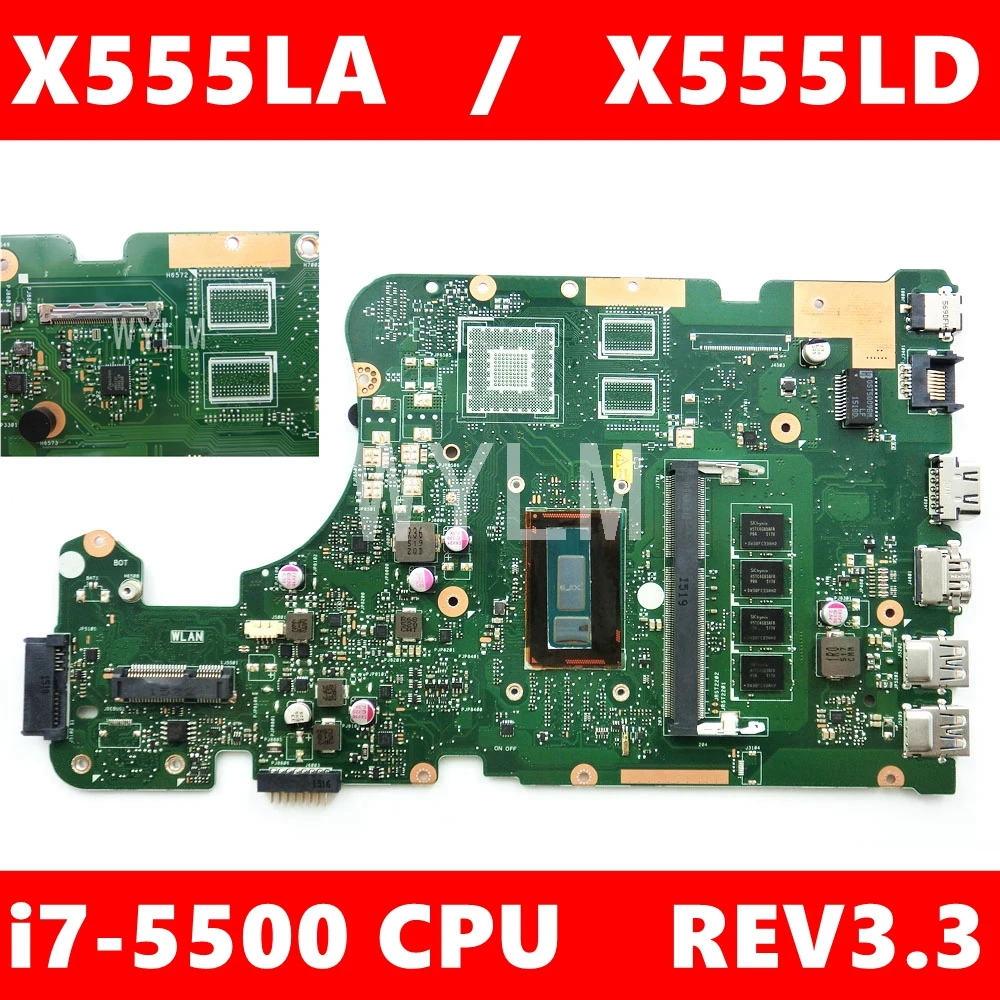 X555LA MAIN_BD._ 4G/I7 5500U/AS 90NB0650 R00010 материнская плата REV 3 для Asus X555LAB X555LD X555L VM590L