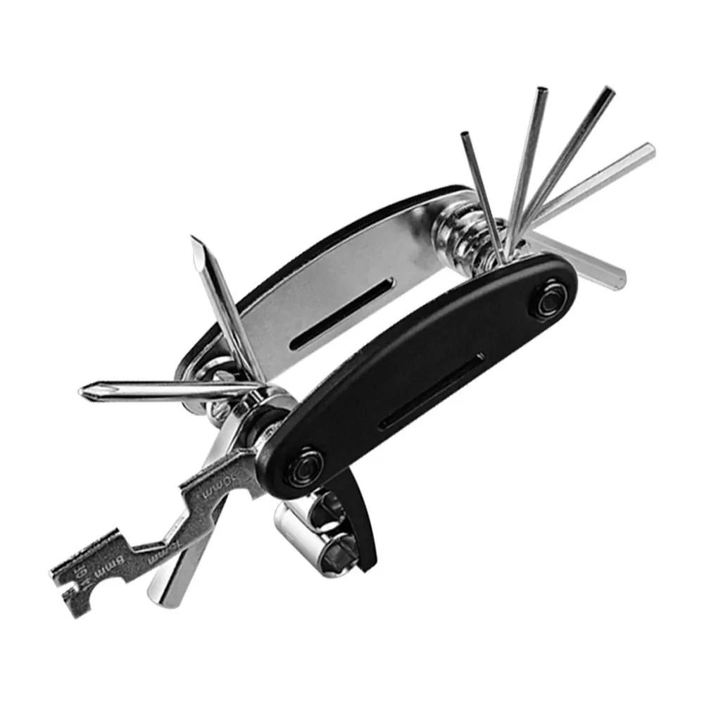 

Durable Black Stainless Steel Screwdriver Riding Accessories 15-In-1 Bicycle Maintenance Bicycle Maintenance Tools Tool Kit