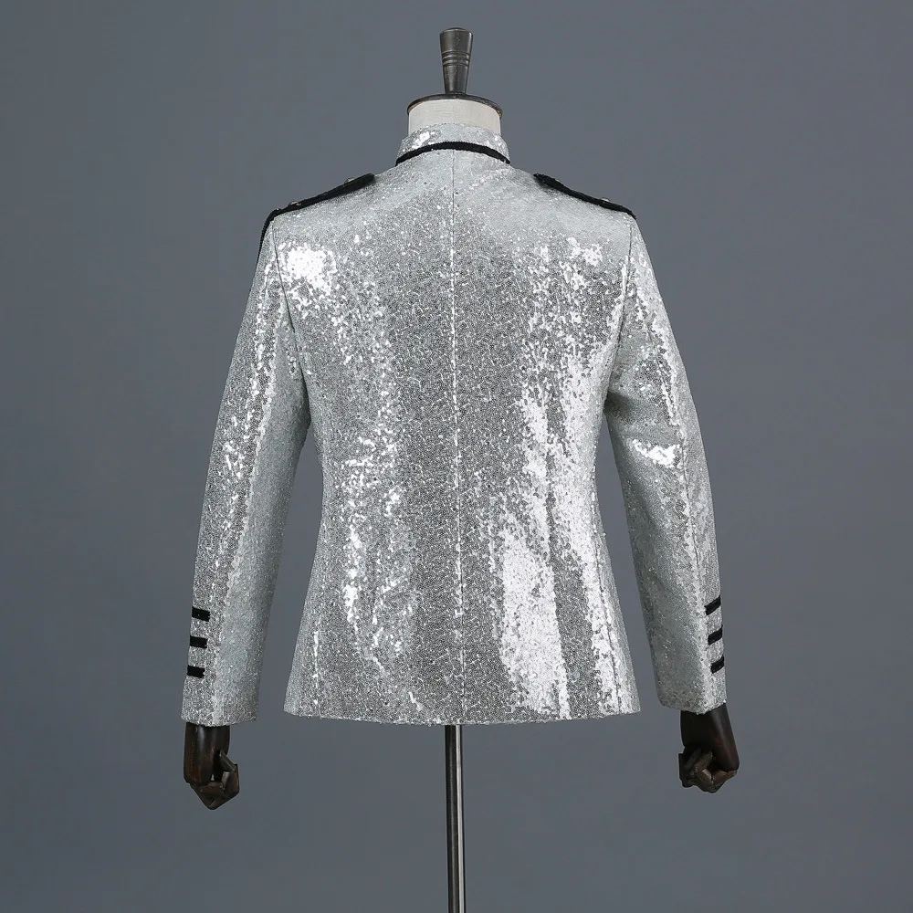 Veste homme, XS-6XL по индивидуальному заказу, новинка, Мужская одежда для выступлений певицы, для сцены, мужской костюм, расшитый пайетками