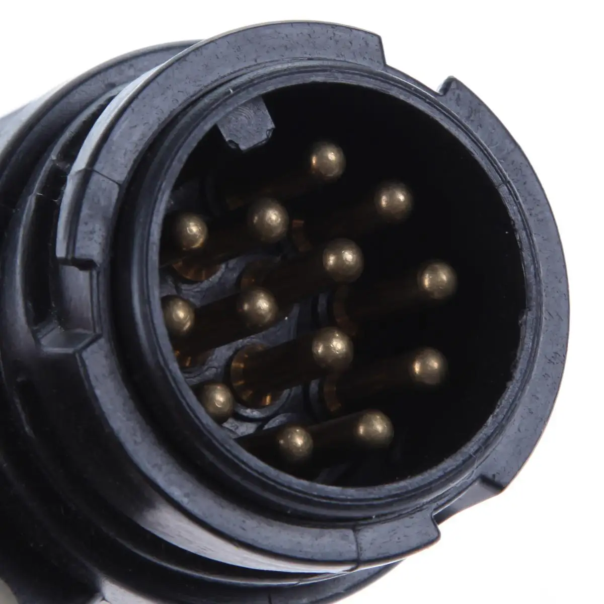 Practical 13-Pin Trailer Socket Black European-style Electrical Plug Sockets Camping RV Caravan Car Styling trailer socket trailer plug socket Trailer Socket