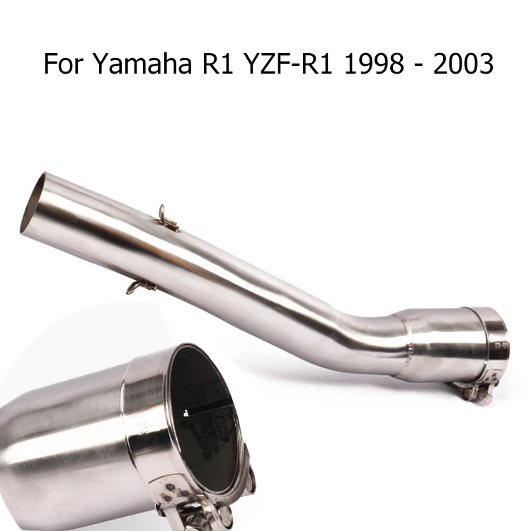 Слипоны для Yamaha R1 YZF-R1 1998-2003 мотоцикл выхлопной глушитель Модифицированная нержавеющая сталь разъем средняя звено трубы
