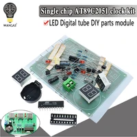 Diy Kits AT89C2051 Elektronische Klok Digitale Buis Led Display Suite Elektronische Module Onderdelen En Componenten Dc 9V - 12V