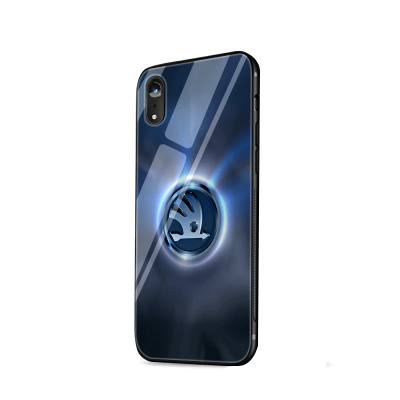 G9 Стеклянный Чехол для мобильного телефона iPhone 5 5S SE 6 6s 7 8 Plus iPhone 11 Pro XR X XS максимальный чехол для автомобиля Skoda Logo Bag Shell - Цвет: G9