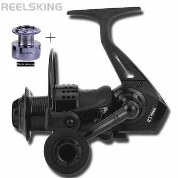 

YUMOSHI Fishing Reels RT 2000-7000 series fishing Full Metal Spool 13+1BB CNC Rocker Arm EVA Spinning Fishing wheel reel Pesca