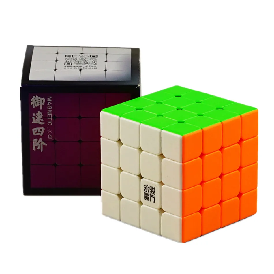 Beste Originele YJ YuSu M 4x4x4 Magnetische Cube 4*4*4 Magic Puzzel Cube Yongjun professionele 4x4 Magnetische Speed Cube Educatief Speelgoed