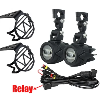 

Motorcycle Fog Light & Protect Guards with Relay Wiring Harness For BWM R1200 GS /ADV Motorcycle Auxiliary light White 6000k