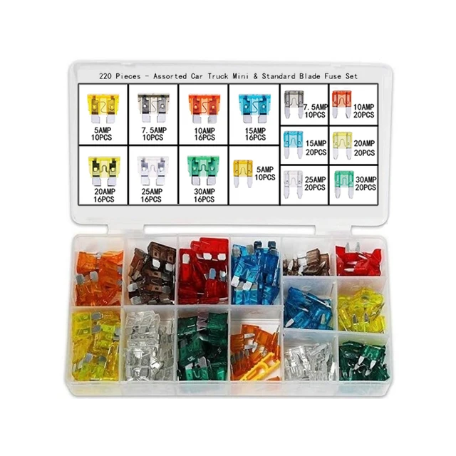 300Pcs Truck Blade Car Fuse Kit The Fuse Insurance Insert The Insurance Of Xenon Lamp Piece Lights Fuse Auto Accessories 220PCS