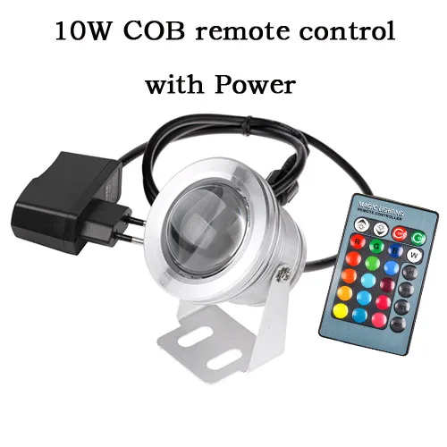 10W RC and power Светодиодный подводный светильник IP68, 3 Вт, 6 Вт, 9 Вт, 12 Вт, 18 Вт, 24 Вт, 36 Вт, RGB, Ночной светильник, открытый сад, бассейн, вечерние, пейзаж, DC 12 В, 24 В - Испускаемый цвет: 10W RC and power