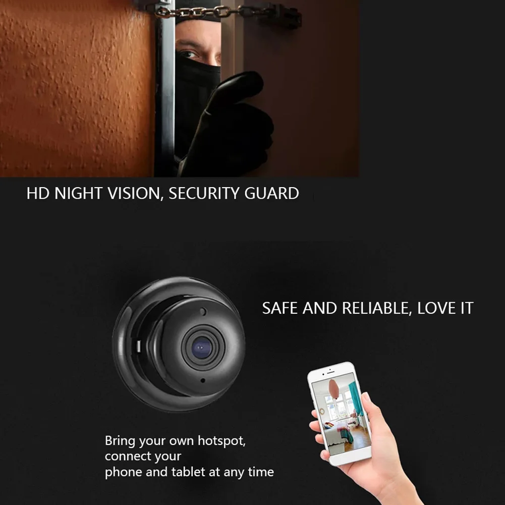 Mini Wifi IP Camera HD 720P Wireless Indoor Camera Nightvision Two Way Audio Motion Detection Baby Monitor V380